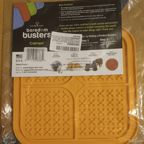 Hyper Pet Boredom Busters Calmers Lick Mat for Dogs & Cats – Orange - Picture 1 of 2